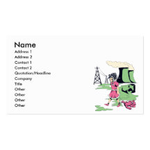toxic girl vector illustration business card