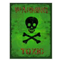 Toxic Warning Recipe Card Postcard