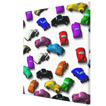 Toy Cars Wrapped Canvas 24x24" Stretched Canvas Prints