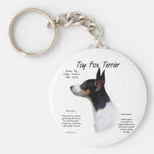 Toy Fox Terrier History Design Key Chain