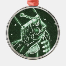 Toy Soldier in Deep Forest Green Christmas Tree Ornaments
