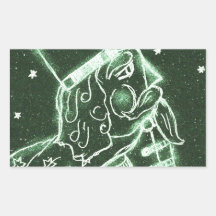 Toy Soldier in Deep Forest Green Rectangle Sticker