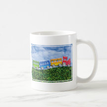 Toy Train in the Countryside Coffee Mugs