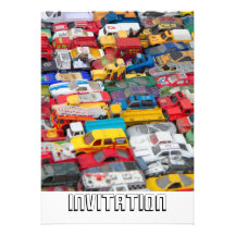 Toy Vehicles Invitation