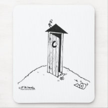 TP Rolls Away From an Outhouse Mouse Pad