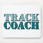 Track Coach teal Mouse Pads