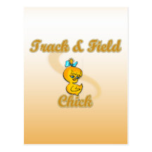 Track & Field Chick Post Cards