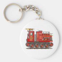 Track Fire Truck Keychain
