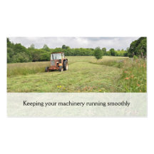 Tractor haymaking business card