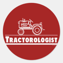 Tractor Ologist RED Stickers