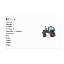 tractor-stamp, Name, Address 1, Address 2, Cont... Business Card Templates