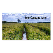 Tractor Tracks through Field Custom Business Cards business cards