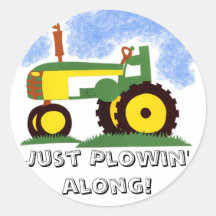 Tractor under Blue Sky Stickers