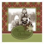 Traditional Christmas Photo Card Square Announcements