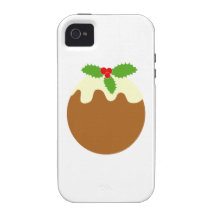 Traditional Christmas Pudding. On White. Case For The iPhone 4
