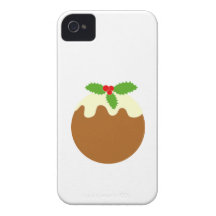 Traditional Christmas Pudding. On White. iPhone 4 Cover