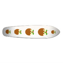Traditional Christmas Pudding. On White. Skateboard Decks