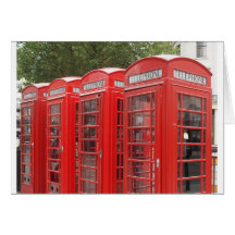 Traditional Red Telephone Box London Greeting Cards