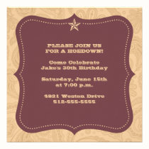 Traditional Western Invitation invitations