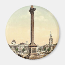 Trafalgar Square and National Gallery, London, Eng Refrigerator Magnets