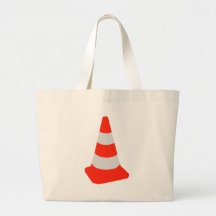 Traffic cone tote bags