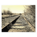 Train A'coming 10x8 Black & White Photographic Pri