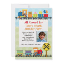 Train Birthday Party Invitation