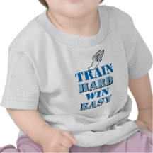Train hard  Win Easy - Track and Field Tee Shirt