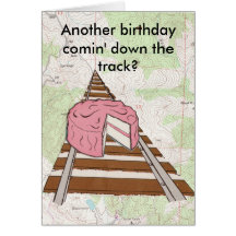Train Track Birthday Greeting Card