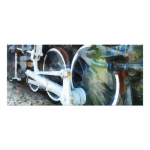 Train Wheels Customized Rack Card