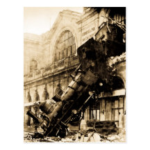 Train Wreck at Montparnasse , 22 October 1895 Post Card