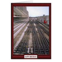 Trains and tracks -The rail ahead Greeting Card