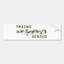 Trains Genius Bumper Sticker