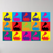 Trains Pop Art Print