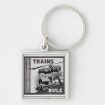 Trains Rule Keychain