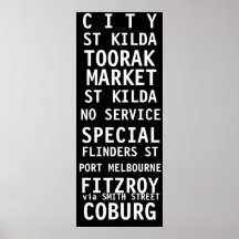 TRAM SCROLL MELBOURNE VINTAGE POSTERS