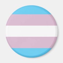 Transgender Pride Flag Magnet (Round)