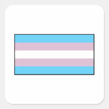 Transgender Pride Flag Square Stickers