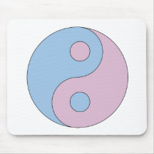 Transgender Yin Yang Symbol Mousepads