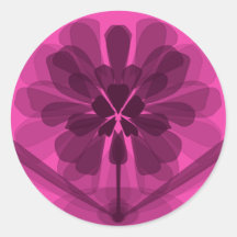 Transparent pink flower petals sticker