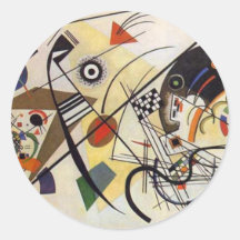 Transverse Line Round Sticker