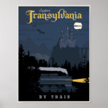 Transylvania by Train travel poster