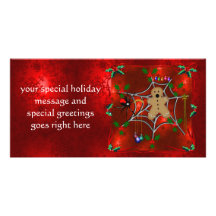 Trapped Gingerbread Photo Card Template