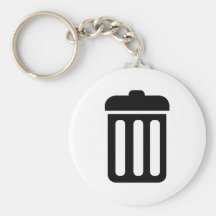 Trash bin symbol key chains