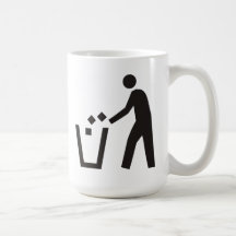 Trash Can Sign Mugs