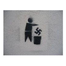 Trash Nazism Graffiti Postcard