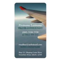 Travel Consultant Plane Wing Business Card