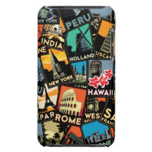 Travel posters retro vintage europe asia usa iPod touch cases