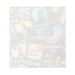 Travel posters retro vintage europe asia usa memo notepads