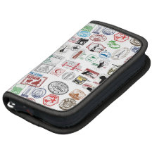 Travel Stamps Pattern Folio Planner